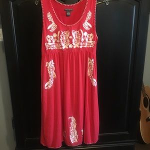 Chelsea & Theodore summer dress, coral color